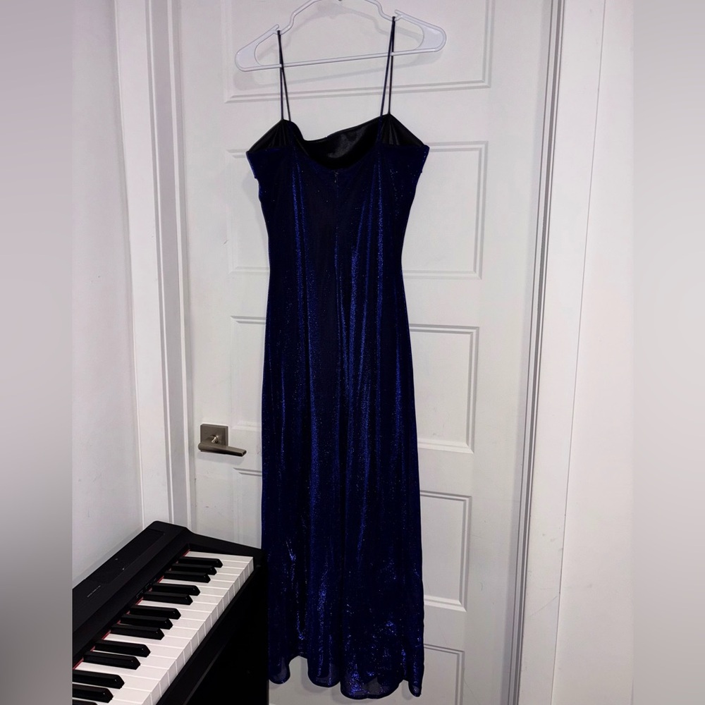 Reitmans Elegant Midnight Blue Maxi Dress Size 11 EUC - Picture 3 of 8